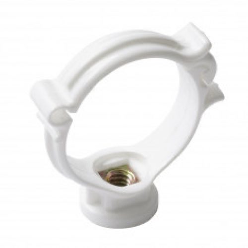 Collier monobloc blanc pour tube PVC Ø32 ou Ø40 ou Ø50  Nicoll
