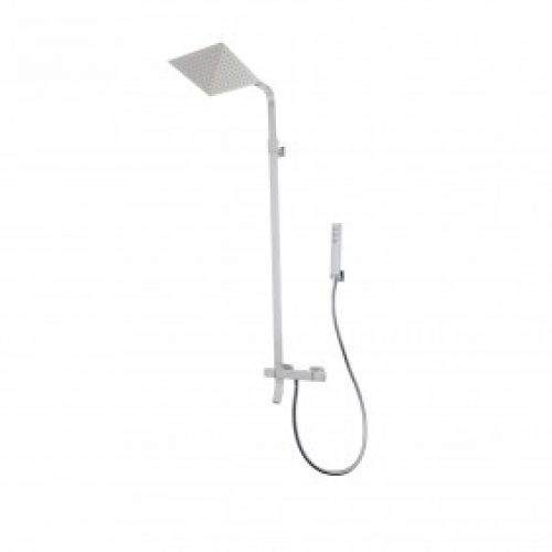 Colonne de baignoire thermostatique avec douche de tête carrée SLIM