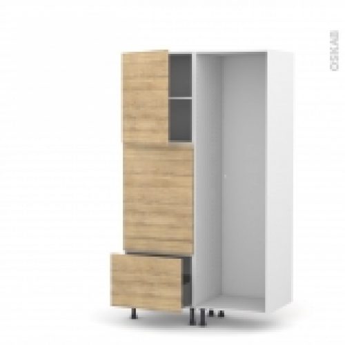 Colonne De Cuisine Lave Vaisselle Full Integrable Hosta Chene Naturel L60 X H195 X P58 Cm