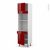 Colonne De Cuisine N1356 Fourmo Encastrable Niche 3638 Ivia Rouge 2 Portes 1 Tiroir L60 X H217 X P58 Cm