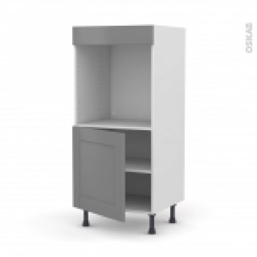 Colonne De Cuisine N16 Four Encastrable Niche 60 Filipen Gris 1 Porte L60 X H125 X P58 Cm