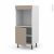 Colonne De Cuisine N16 Four Encastrable Niche 60 Ginko Taupe 1 Porte L60 X H125 X P58 Cm