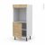 Colonne De Cuisine N16 Four Encastrable Niche 60 Hosta Chene Naturel 1 Porte L60 X H125 X P58 Cm