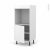 Colonne De Cuisine N16 Four Encastrable Niche 60 Ipoma Blanc Mat 1 Porte L60 X H125 X P58 Cm