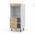 Colonne De Cuisine N16 Four Encastrable Niche 60 Ipoma Chene Naturel 1 Porte L60 X H125 X P58 Cm