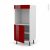 Colonne De Cuisine N16 Four Encastrable Niche 60 Ivia Rouge 1 Porte L60 X H125 X P58 Cm