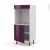 Colonne De Cuisine N16 Four Encastrable Niche 60 Keria Aubergine 1 Porte L60 X H125 X P58 Cm