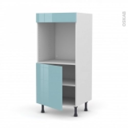 Colonne De Cuisine N16 Four Encastrable Niche 60 Keria Bleu 1 Porte L60 X H125 X P58 Cm