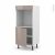 Colonne De Cuisine N16 Four Encastrable Niche 60 Keria Moka 1 Porte L60 X H125 X P58 Cm