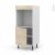 Colonne De Cuisine N16 Four Encastrable Niche 60 Stilo Noyer Blanchi 1 Porte L60 X H125 X P58 Cm