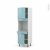 Colonne De Cuisine N1616 Four Encastrable Niche 60 Keria Bleu 2 Portes 1 Tiroir L60 X H195 X P58 Cm