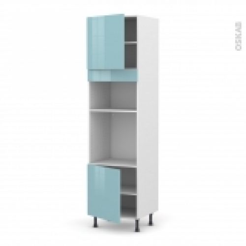 Colonne De Cuisine N1616 Fourmo Encastrable Niche 3638 Keria Bleu 2 Portes L60 X H217 X P58 Cm