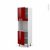 Colonne De Cuisine N1621 Four Encastrable Niche 60 Ivia Rouge 2 Portes L60 X H195 X P58 Cm