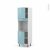 Colonne De Cuisine N1621 Four Encastrable Niche 60 Keria Bleu 2 Portes L60 X H195 X P58 Cm