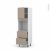 Colonne De Cuisine N1657 Four Encastrable Niche 60 Ginko Taupe 1 Porte 2 Casseroliers L60 X H195 X P58 Cm