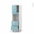 Colonne De Cuisine N1657 Four Encastrable Niche 60 Keria Bleu 1 Porte 2 Casseroliers L60 X H195 X P58 Cm