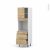 Colonne De Cuisine N1658 Four Encastrable Niche 60 Ipoma Chene Naturel 1 Porte 3 Tiroirs L60 X H195 X P58 Cm