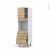 Colonne De Cuisine N1659 Four Encastrable Niche 60 Ipoma Chene Naturel 1 Porte 4 Tiroirs L60 X H195 X P58 Cm