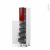 Colonne De Cuisine N1926 Armoire De Rangement Ivia Rouge 4 Tiroirs A L Anglaise L40 X H195 X P58 Cm