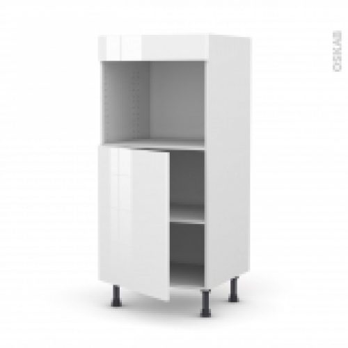 Colonne De Cuisine N21 Four Encastrable Niche 45 Bora Blanc 1 Porte L60 X H125 X P58 Cm