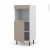 Colonne De Cuisine N21 Four Encastrable Niche 45 Ginko Taupe 1 Porte L60 X H125 X P58 Cm