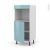 Colonne De Cuisine N21 Four Encastrable Niche 45 Keria Bleu 1 Porte L60 X H125 X P58 Cm