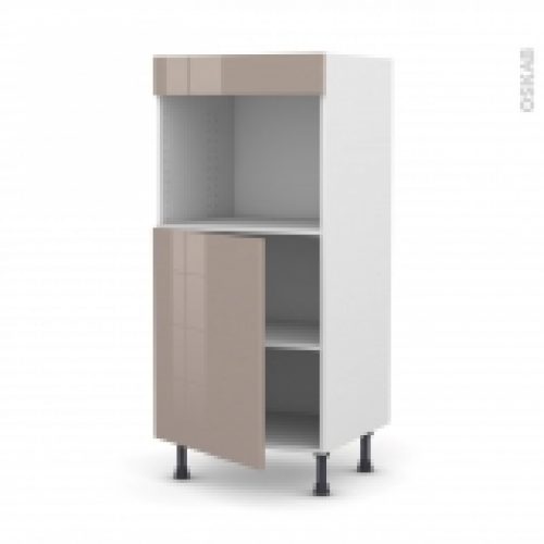 Colonne De Cuisine N21 Four Encastrable Niche 45 Keria Moka 1 Porte L60 X H125 X P58 Cm