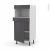 Colonne De Cuisine N21 Mo Encastrable Niche 3638 Ginko Gris 1 Porte 1 Tiroir L60 X H125 X P58 Cm