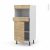 Colonne De Cuisine N21 Mo Encastrable Niche 3638 Hosta Chene Naturel 1 Porte 1 Tiroir L60 X H125 X P58 Cm