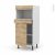 Colonne De Cuisine N21 Mo Encastrable Niche 3638 Ipoma Chene Naturel 1 Porte 1 Tiroir L60 X H125 X P58 Cm