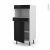 Colonne De Cuisine N21 Mo Encastrable Niche 3638 Ipoma Noir Mat 1 Porte 1 Tiroir L60 X H125 X P58 Cm