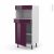 Colonne De Cuisine N21 Mo Encastrable Niche 3638 Keria Aubergine 1 Porte 1 Tiroir L60 X H125 X P58 Cm