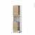 Colonne De Cuisine N2121 Four Encastrable Niche 45 Hosta Chene Naturel 2 Portes L60 X H195 X P37 Cm