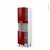 Colonne De Cuisine N2121 Four Encastrable Niche 45 Ivia Rouge 2 Portes L60 X H195 X P58 Cm