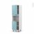 Colonne De Cuisine N2121 Four Encastrable Niche 45 Keria Bleu 2 Portes L60 X H195 X P58 Cm