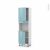 Colonne De Cuisine N2121 Four Encastrable Niche 45 Keria Bleu 2 Portes L60 X H195 X P37 Cm