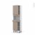 Colonne De Cuisine N2121 Mo Encastrable Niche 3638 Ginko Taupe 2 Portes 1 Tiroir L60 X H195 X P37 Cm