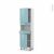 Colonne De Cuisine N2121 Mo Encastrable Niche 3638 Keria Bleu 2 Portes 1 Tiroir L60 X H195 X P37 Cm