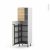 Colonne De Cuisine N2127 Armoire De Rangement Ipoma Chene Naturel 8 Paniers Plateaux L60 X H195 X P58 Cm