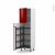 Colonne De Cuisine N2127 Armoire De Rangement Ivia Rouge 8 Paniers Plateaux L60 X H195 X P58 Cm