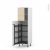 Colonne De Cuisine N2127 Armoire De Rangement Stilo Noyer Blanchi 8 Paniers Plateaux L60 X H195 X P58 Cm