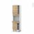 Colonne De Cuisine N2156 Four Encastrable Niche 45 Ipoma Chene Naturel 2 Portes 1 Tiroir L60 X H195 X P37 Cm