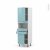 Colonne De Cuisine N2156 Mo Encastrable Niche 3638 Keria Bleu 2 Portes 2 Tiroirs L60 X H195 X P58 Cm