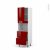 Colonne De Cuisine N2157 Four Encastrable Niche 45 Ivia Rouge 1 Porte 2 Casseroliers L60 X H195 X P58 Cm