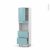 Colonne De Cuisine N2157 Four Encastrable Niche 45 Keria Bleu 1 Porte 2 Casseroliers L60 X H195 X P37 Cm