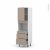 Colonne De Cuisine N2158 Four Encastrable Niche 45 Ginko Taupe 1 Porte 3 Tiroirs L60 X H195 X P58 Cm