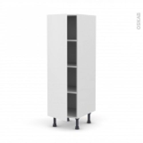 Colonne De Cuisine N26 Armoire Etagere Ginko Blanc 1 Porte L40 X H125 X P58 Cm