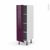 Colonne De Cuisine N26 Armoire Etagere Keria Aubergine 1 Porte L40 X H125 X P58 Cm