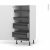 Colonne De Cuisine N27 Armoire De Rangement Ipoma Noir Mat 4 Tiroirs A L Anglaise L60 X H125 X P58 Cm