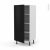 Colonne De Cuisine N27 Armoire Etagere Ginko Noir 1 Porte L60 X H125 X P58 Cm